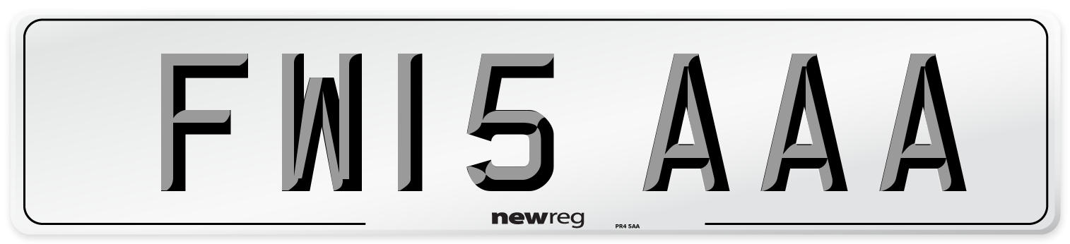 FW15 AAA Number Plate from New Reg